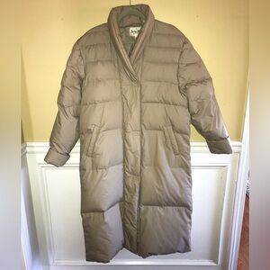 Vintage Saxton Hall Long Puffer Down Coat size L Made in Korea